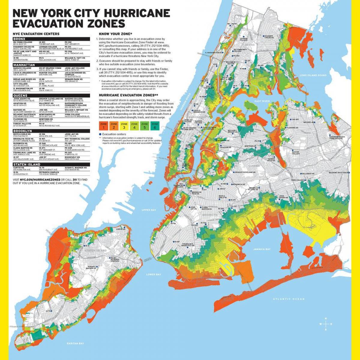 Manhattan zona banjir peta
