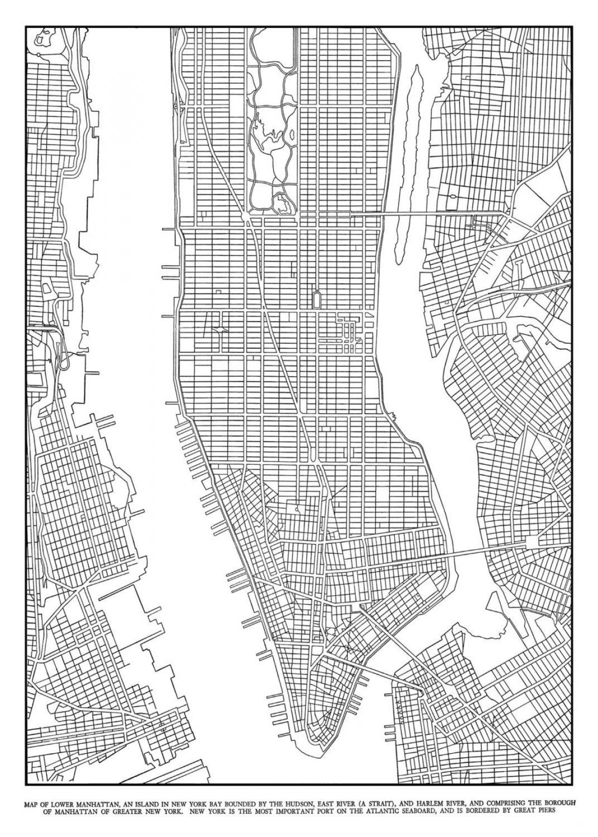 peta dari Manhattan grid