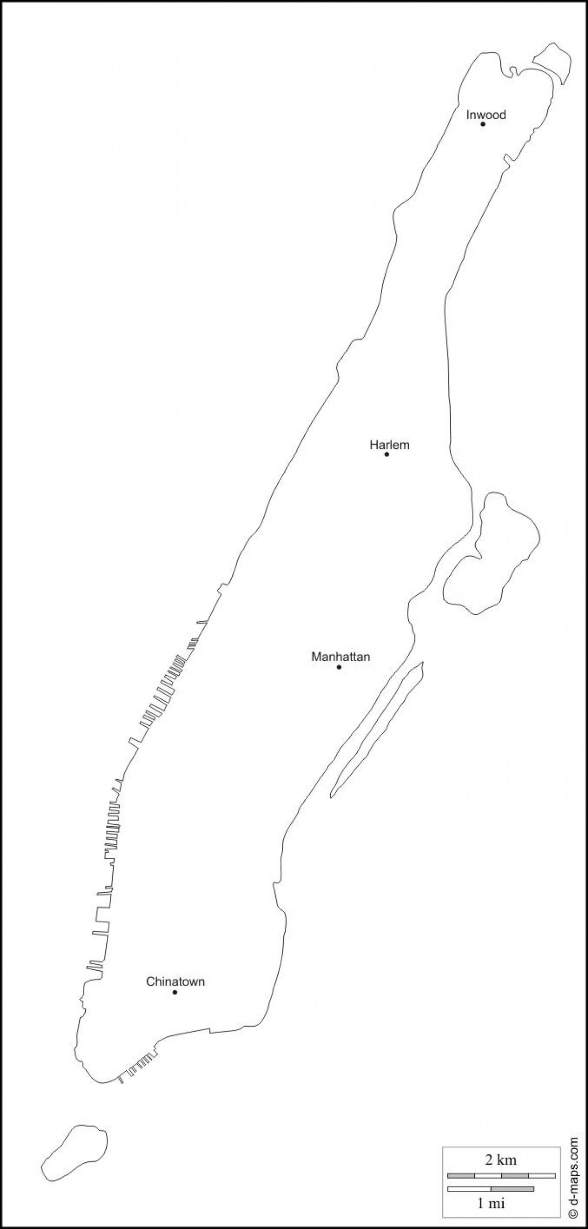 blank map of Manhattan