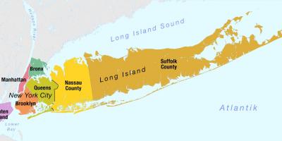 Peta dari New York dan long island