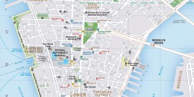 Peta dari lower Manhattan ny