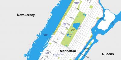 Manhattan peta kota cetak