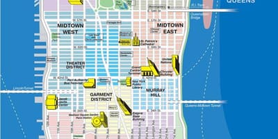 Peta dari pulau Manhattan