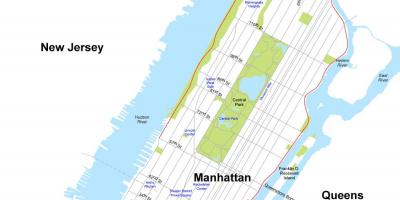 Peta dari pulau Manhattan New York